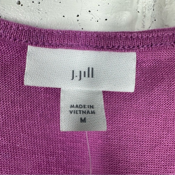 J.JILL Love Linen Wild Orchid Purple tank and Blazer Jacket Medium - Picture 11 of 14